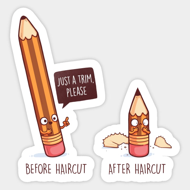 Before and After Haircut Sticker by Naolito